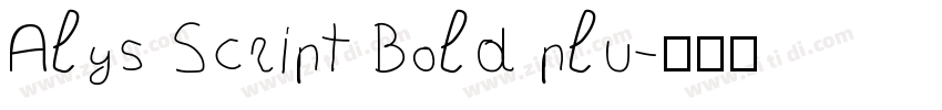 Alys Script Bold plu字体转换